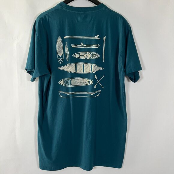 Kavu T-Shirt Mens Size XL Teal Kayak Paddle SUP Canoe Outdoors Gorpcore‎ Hiking - Picture 4 of 7